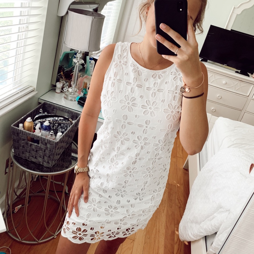 Charter club white eyelet dress